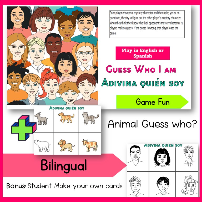 Guess Who English Adivina Spanish