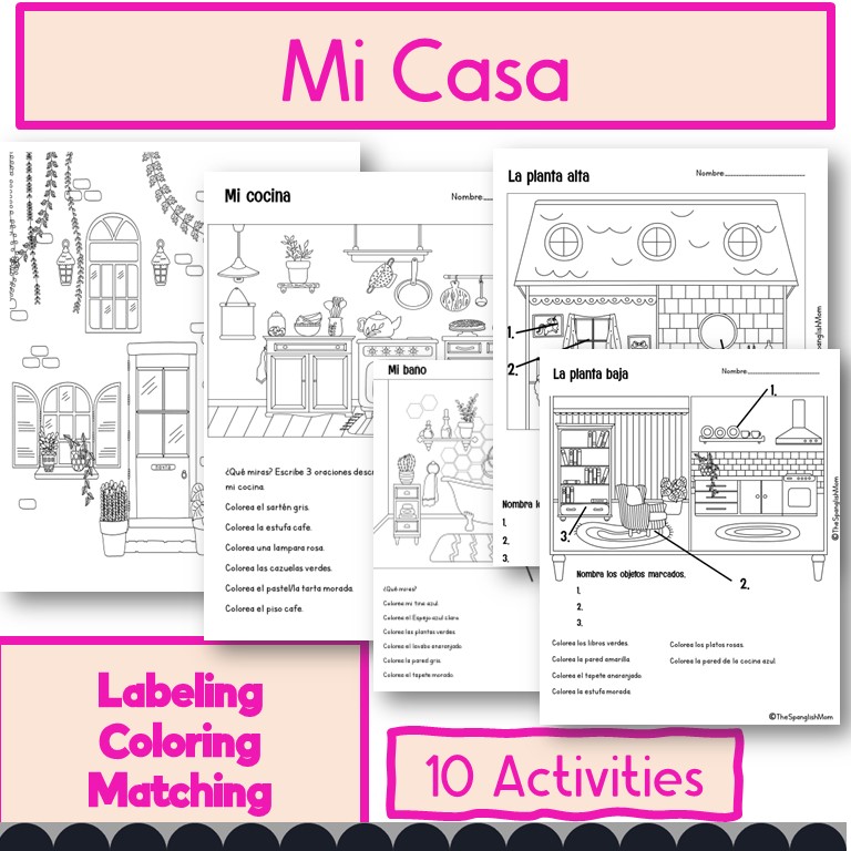 Mi Casa - Spanish Labeling Activity