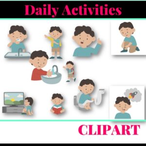 Daily activities clipart
