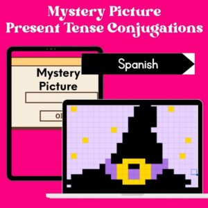 Present Tense Mystery Picture Spanish