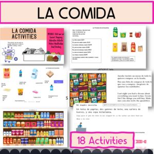 La Comida - Food and Grocery Spanish Vocabulary