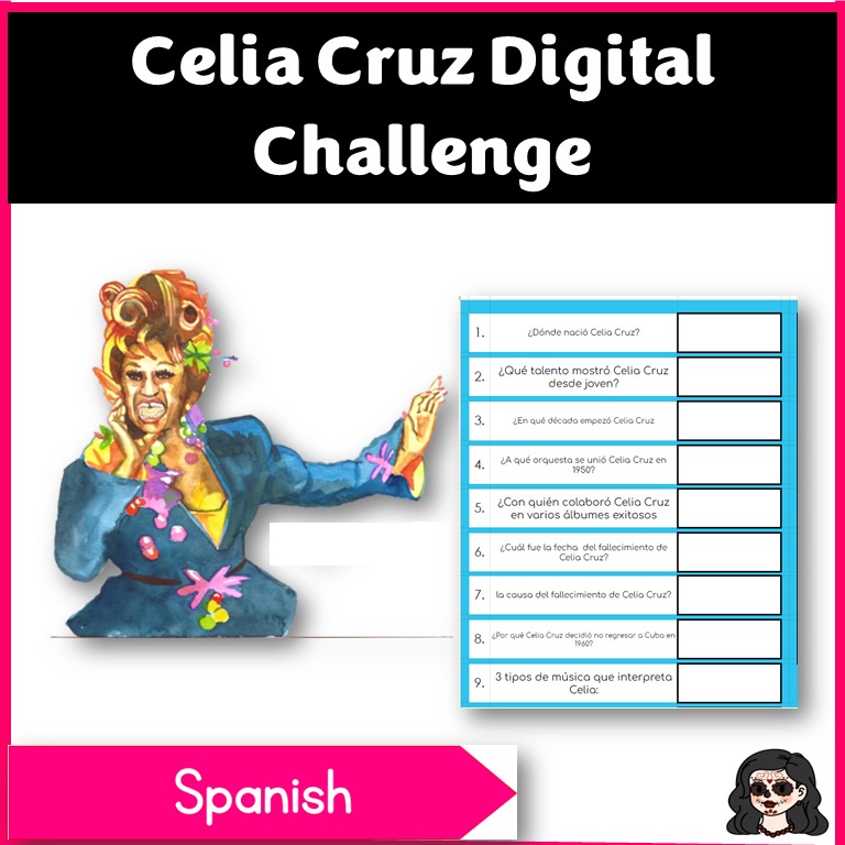 Celia Cruz Reading and Digital Challenge