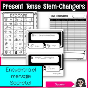 Present Tense Stem Changers Game